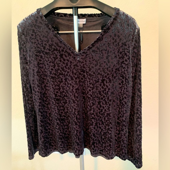 Calvin Klein size women’s XL velvet material cheetah print - Picture 1 of 9